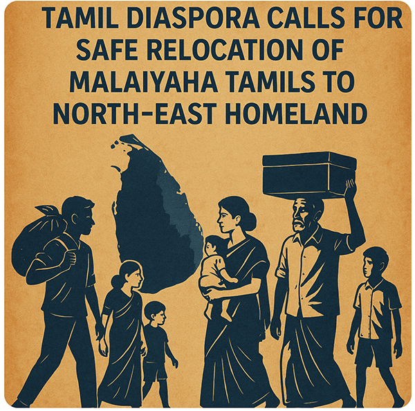 Tamil Diaspora Calls for Safe Relocation of Upcountry Tamils (Malaiyaha Tamils) to the North–East Homeland
