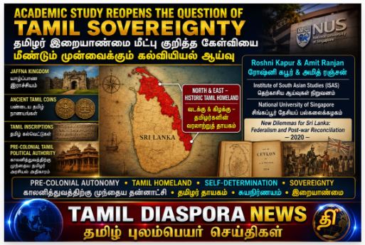 Academic Study Reopens the Question of Restoring Tamil Sovereignty in Sri Lanka